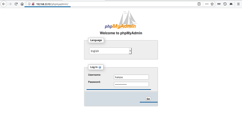 PHPMyAdmin登录