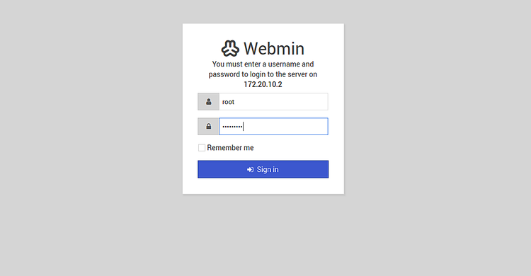 Webmin登录