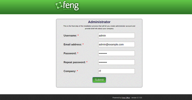 如何在Debian 10上安装Feng Office