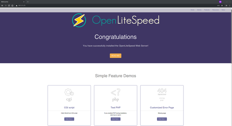 测试OpenLiteSpeed