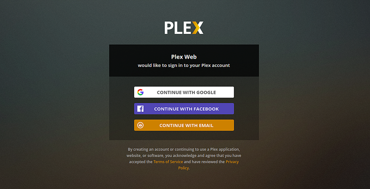 Plex登录
