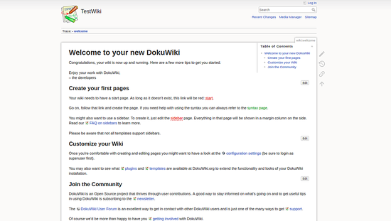 DokuWiki已成功安装