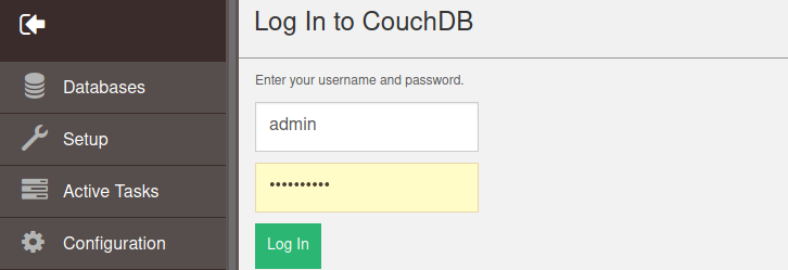 登录couchdb